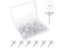 100Pcs Clear Thumb Tacks For Wall Hangings Plastic Gear Push Pins Count Cork Carousel 4