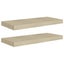 Vida Xl Floating Wall Shelves 2 Pcs Oak 60X23.5X3.8 Cm Mdf Carousel 1