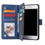 Moto E30 suede wallet case multifunction 6 cards & zipper navy Carousel 4