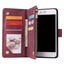 Samsung Galaxy s23 plus suede wallet case multifunction 6 cards & zipper wine Carousel 4