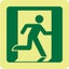 Exit Sign Luminescent | Running Man Right 162mm x 162mm Carousel 1