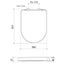 Replacement Toilet Seat D-SHAPE with Screws Soft Close, Quick Release Carousel 4