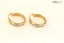 14ct Yellow Gold, White Gold and Diamond Hoop Earrings Carousel 1