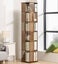 Bamboo Bookshelf 6 Tier 360 Degree Rotating Carousel 1