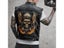 Men's Punk Eagle Print Sleeveless Denim Motorcycle Jacket Carousel 1