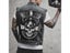 Men's Punk Eagle Print Sleeveless Denim Motorcycle Jacket Carousel 2