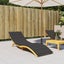 Vida Xl Sun Lounger Cushion Black 200X70x3cm Oxford Fabric Carousel 7