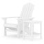 Vida Xl Garden Adirondack Chair With Table Hdpe White Carousel 1