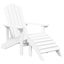 Vida Xl Garden Adirondack Chairs With Footstool & Table Hdpe White Carousel 3