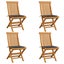 Vida Xl Garden Chairs With Anthracite Cushions 4 Pcs Solid Teak Wood Carousel 1