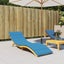 Vida Xl Sun Lounger Cushion Blue 200X70x3cm Oxford Fabric Carousel 7