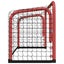 Vidaxl Hockey Goal With Net Red And Black 68X32x47 Cm Steel Polyester Carousel 4