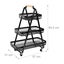3 Tier Storage Trolley Organiser/Shelf Rack w/Wheels Black Carousel 3