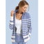 Fabulous stripy sports jacket - great casual wear - size 14 - vintage blue Carousel 1