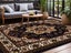 Crystal Velvet Vintage Boho Non Slip Rug for Bedroom Dining Room - Brown & S S Carousel 4
