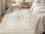 Crystal Velvet Vintage Boho Non Slip Rug for Bedroom Dining Room - Off-White&S S Carousel 5