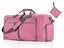 Foldable Travel Duffel Bag Carry On Shoulder Bag With Shoe Compartment Pink Carousel 1