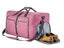 Foldable Travel Duffel Bag Carry On Shoulder Bag With Shoe Compartment Pink Carousel 3