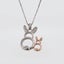 Rhodium Rose Gold Bunny Necklace Carousel 1
