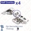 4 Pieces Stainless Steel Half Overlay Cabinet Hinges Soft Closing Hydraulic Carousel 1