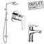 END OF LINE - ELEMENTI COLUMN SHOWER WITH SHOWER AND BASIN MIXER - CHROME Carousel 1