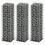 Gabion Set 3 Pcs Galvanised Wire 25 X 150 Cm Carousel 1