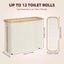 Carla Home Toilet Paper Storage Basket Holds Up 12 Rolls With Bamboo Lid And Han Carousel 2