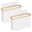Carla Home 2 Pack Toilet Paper Storage Basket Holds Up 12 Rolls With Bamboo Lid Carousel 1