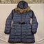 Hollister Scripps Pier Quilted Long Parka Puffer Coat Fur Hood Womens Size Small Carousel 1