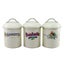 Farmhouse Enamel Retro Kitchen Canisters Arnotts Rosella Bushells Set 3 Carousel 1