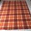 Vintage Pure NZ Virgin Wool Retro Checked Blanket Carousel 6