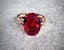 STUNNING 8CT SIM RUBY SPINEL & 18KGB RING SZ 12 *NO RES* Carousel 3