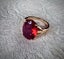 STUNNING 8CT SIM RUBY SPINEL & 18KGB RING SZ 12 *NO RES* Carousel 4