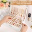 Jewelry Box Organizer for Women Girls, 2 Layer Large Men Storage Case, PU Lea Carousel 4