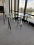 One Modern glass office desk on chrome trestle legs Carousel 3