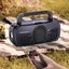 Outdoor Wireless Bluetooth Speaker Dual Solar, Portable with Flashlight Light Carousel 6