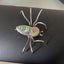Vintage sterling silver and Paua Spider brooch Carousel 1