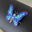 Vintage Sterling silver and enamel Butterfly Brooch Carousel 3
