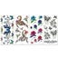 "Lady Up 7 Sheets Temporary Tattoos Fake Tattoo for Women Girls Flower Rose A Carousel 7