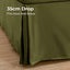 Dreamaker Superfine Washed Microfibre Pleated Valance Olive Super King Bed Carousel 3