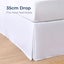 Dreamaker Superfine Washed Microfibre Pleated Valance White Super King Bed Carousel 3
