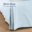 Dreamaker Superfine Washed Microfibre Pleated Valance Ice Blue Super King Bed Carousel 3