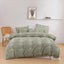 Dreamaker Fletcher Ultrafine Tufted Chenille Duvet Cover Set Sage King Single Carousel 1