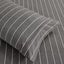 Dreamaker Rumi Washed Cotton Fitted Sheet Set White Stripe King Single Bed Carousel 4