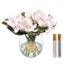 Cote Noire Magnolia Bouquet w / Round Vase & Gold Crest Pink Carousel 2