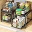 Pull-Out Sliding Drawer Cabinet Organizer, Slide-Out Stackable Under Sink Cab Carousel 6