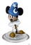 Disney Infinity Crystal Mickey Mouse TRANSPARENT *EXCELLENT - RARE* Carousel 1