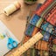 5 Pcs Cotton Craft Fabric Bundle Squares, Colored Printing Fabrics Ethnic Sty Carousel 7