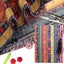 5 Pcs Cotton Craft Fabric Bundle Squares, Colored Printing Fabrics Ethnic Sty Carousel 5