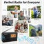 Small AM/FM/SM Radio with Great Reception, Battery Operated Radio with Big Sp Carousel 7